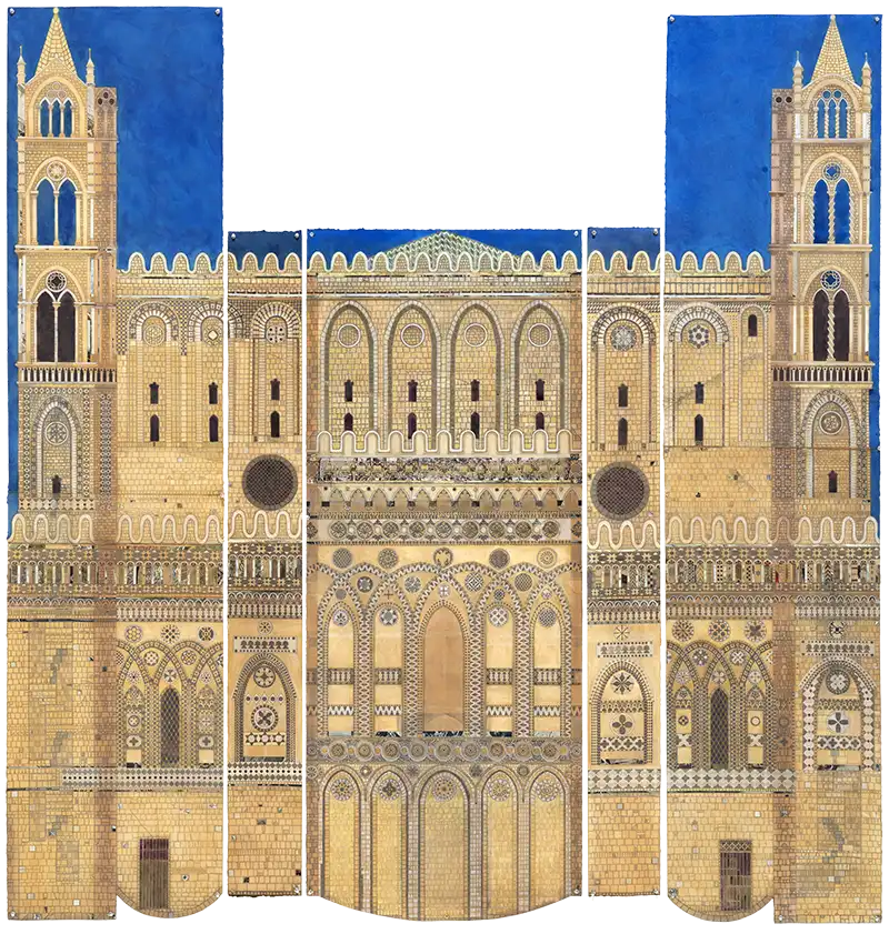 Santa Maria de Assunta (Arab-Norman Cathedral) drawing by Mary Griep