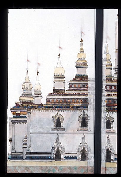 Detail of Thatbyinnyu Temple drawing by Mary Griep