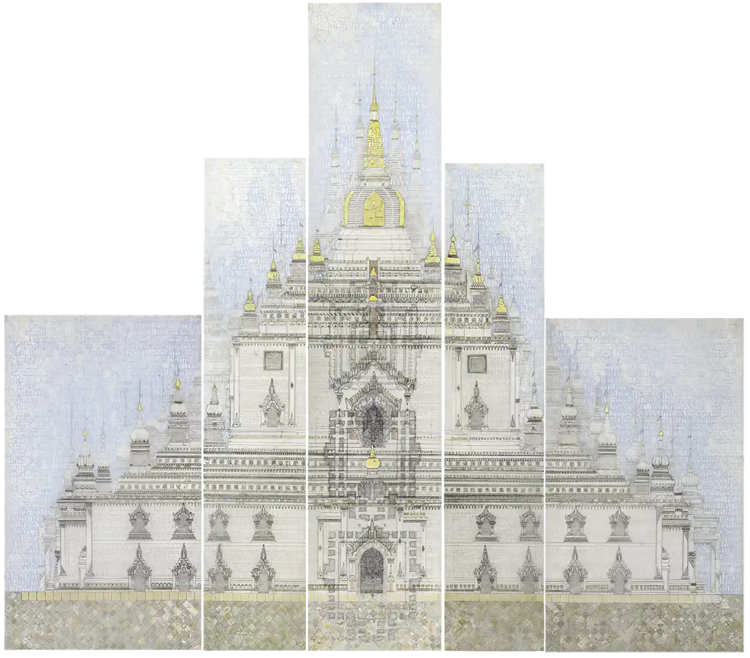 Hmannan Yazawin (The Glass Palace) drawing by Mary Griep